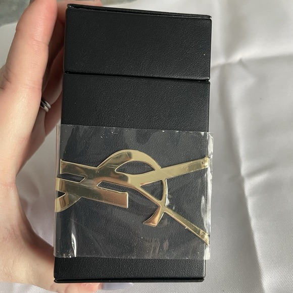 YSL BEAUTE Black Magnetic Brush Makeup Box Gold Logo YVES Saint Laurent NEW - Picture 3 of 12